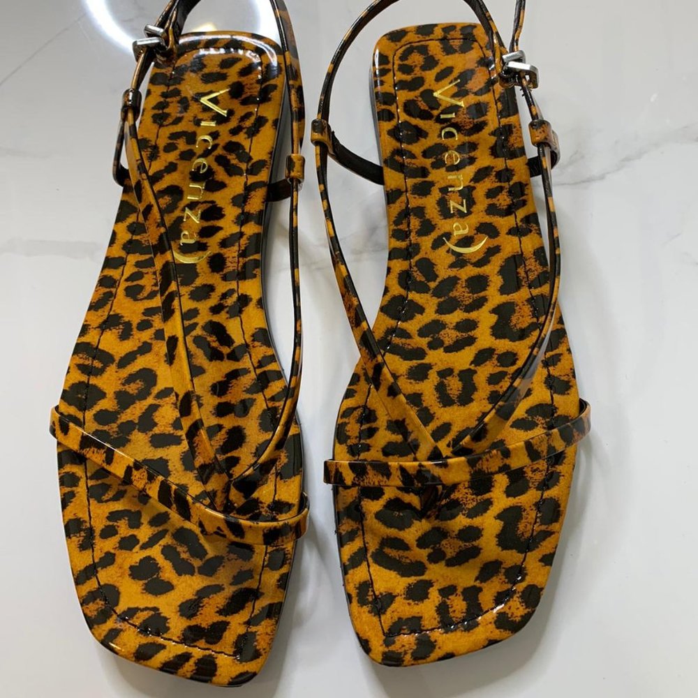 Leopard print sandals